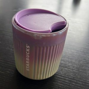 STARBUCKS 2022 8oz Ceramic Purple and Green Cup
